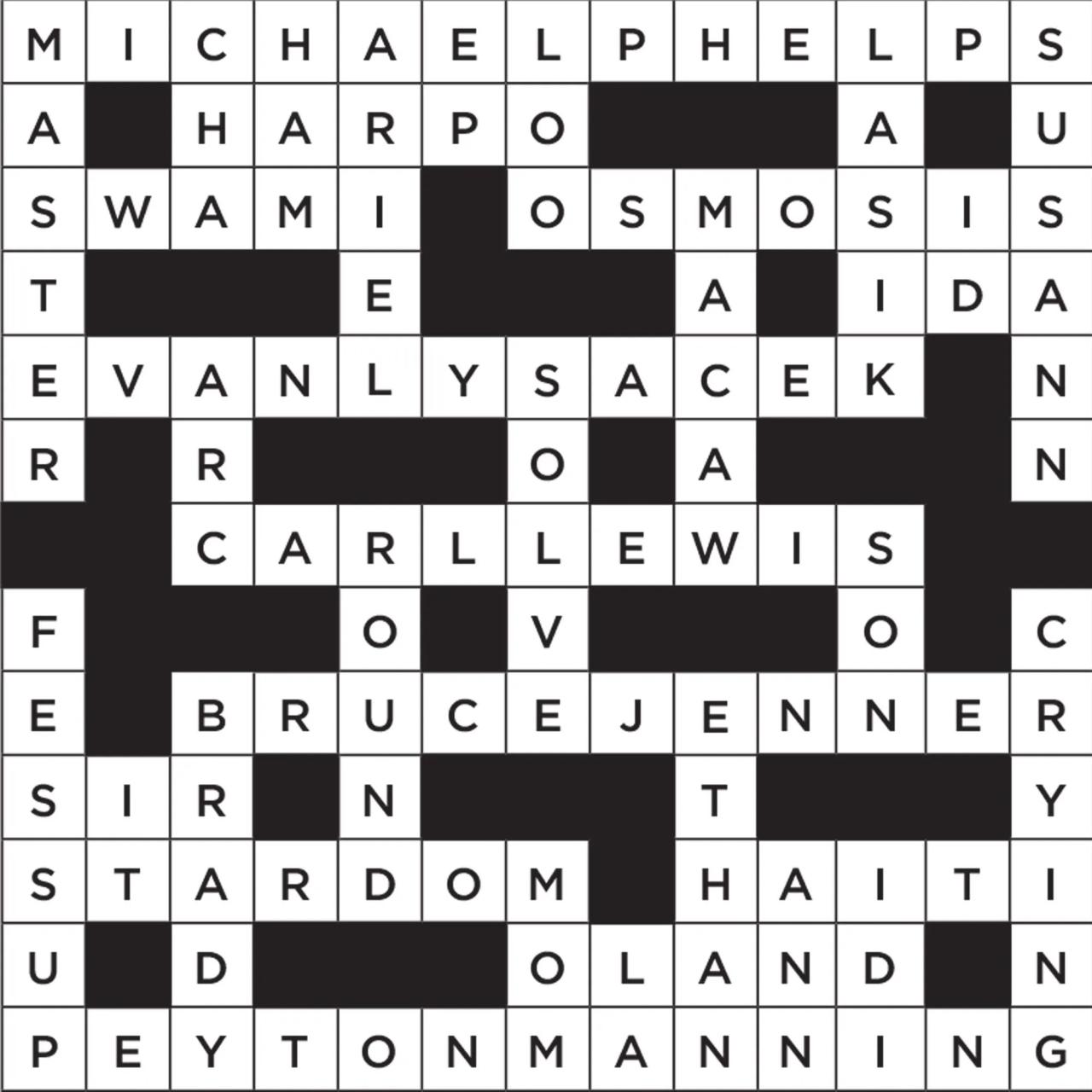 Football crossword puzzle answer key