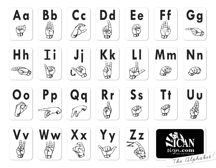 Asl sign language flash cards