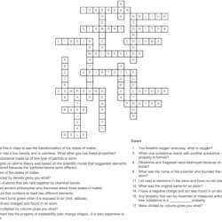 Science safety crossword puzzle answer key