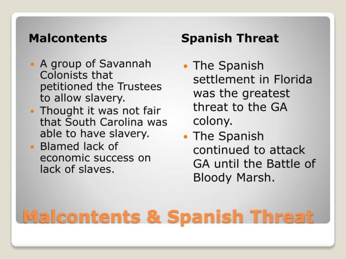 Malcontents georgia colony presentation ppt powerpoint were slideserve